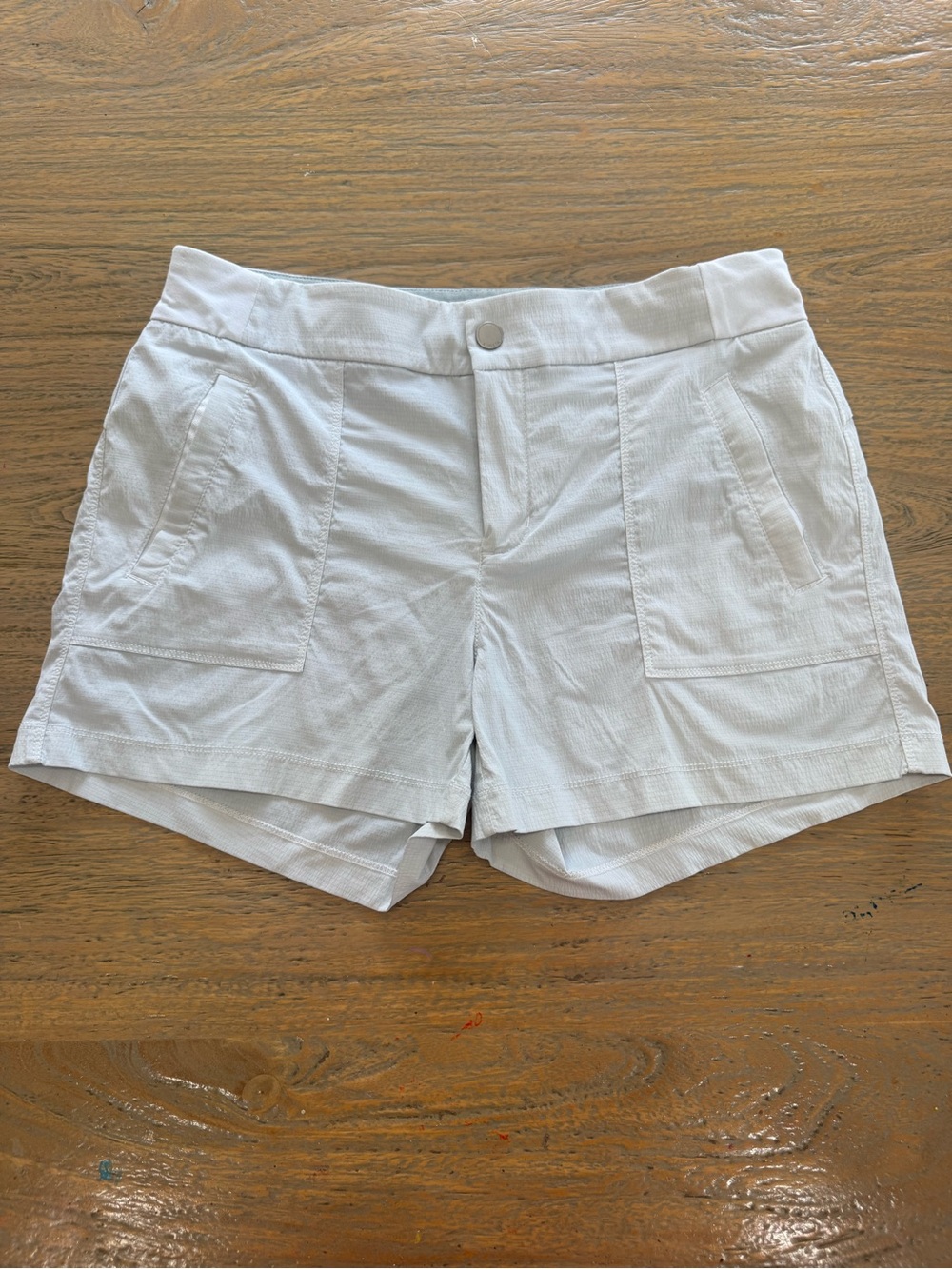 Athleta White Mid-Rise Athletic Shorts